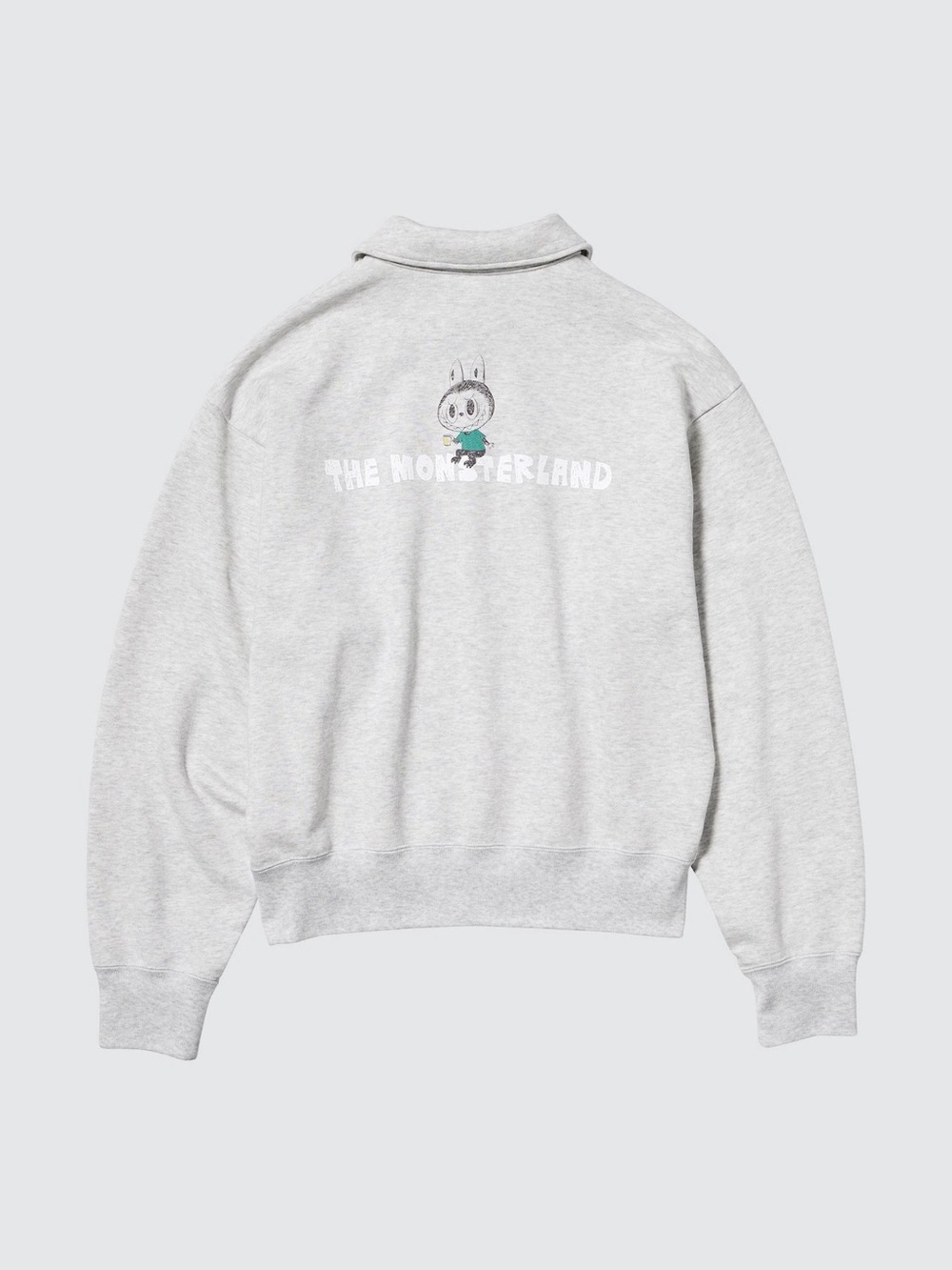 GRAY UNIQLO Pop-mart Monster Half-Zip Sweatshirt